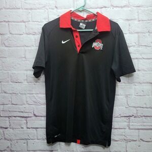 Nike Ohio State Buckeyes Performance Polo Shirt Mens S Dri Fit Activewear Golf